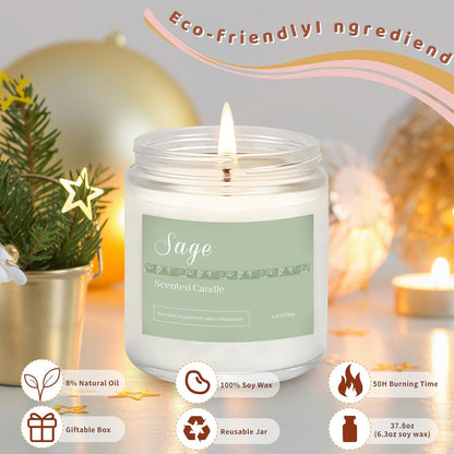 6 Pack Candles for Home Scented Aromatherapy Candles Gifts Set for Women, Lavender Candle, 37.8 Oz 300 Hour Long Lasting Candles, Stocking Stuffers, Birthday, Valentine, Christmas, Anniversary Present