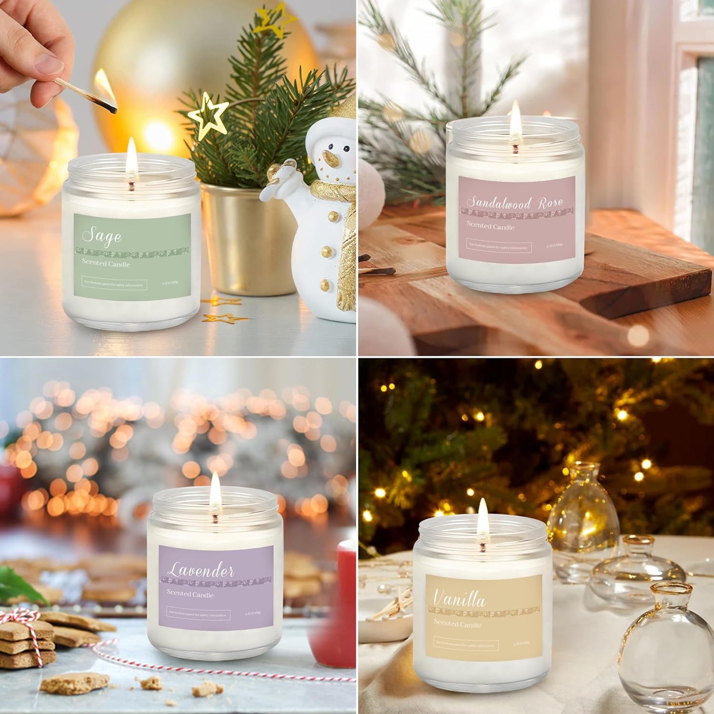 6 Pack Candles for Home Scented Aromatherapy Candles Gifts Set for Women, Lavender Candle, 37.8 Oz 300 Hour Long Lasting Candles, Stocking Stuffers, Birthday, Valentine, Christmas, Anniversary Present